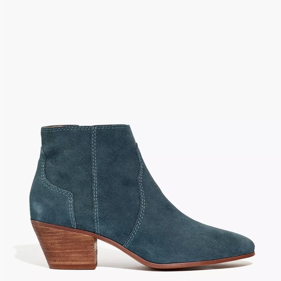 *Like NEW* Madewell The Western Boot in Suede in Midnight Spruce, Size 8.5 (8H) - Picture 2 of 16